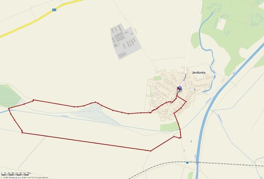 Mapa hlavního závodu